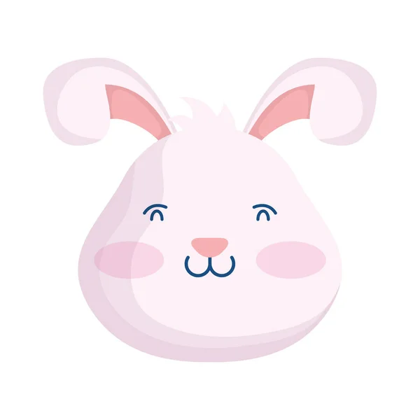 かわいいイースターウサギの頭のキャラクター — ストックベクタ
