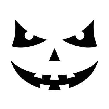 Cadılar bayramı balkabağı surat emoji siluet tarzı simge