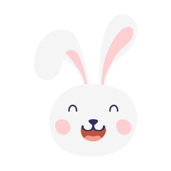 可爱的小白兔头像 — 图库矢量图片