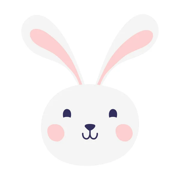 Mignon Pâques petit personnage tête de lapin — Image vectorielle