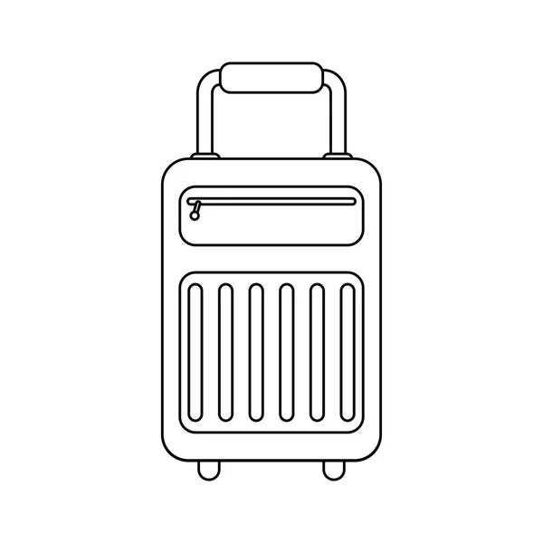 Suitcase travel bag isolated icon — Stock Vector