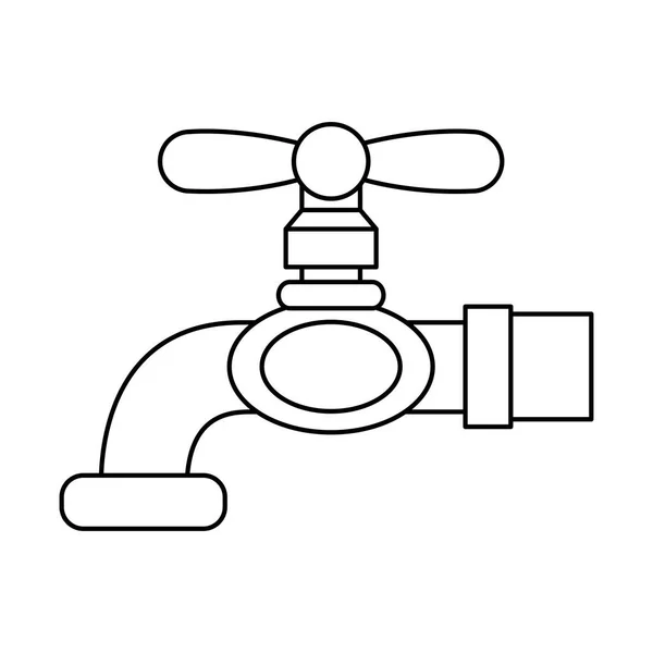 Wasserhahn isoliert Symbol — Stockvektor