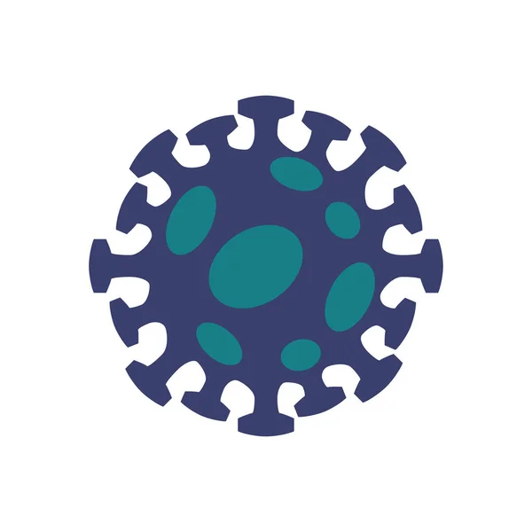 Covid19 ícone colorido partícula de vírus — Vetor de Stock