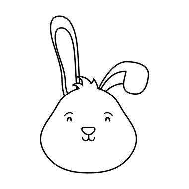 Küçük şirin paskalya tavşanı karakter çizgisi simgesi