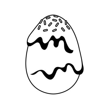 Çikolata kremalı mutlu paskalya yumurtaları.