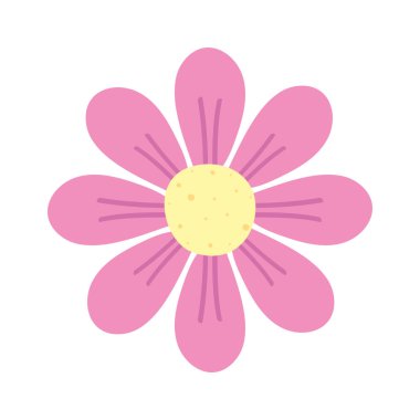 Şirin pembe bahçe çiçeği doğa ikonu