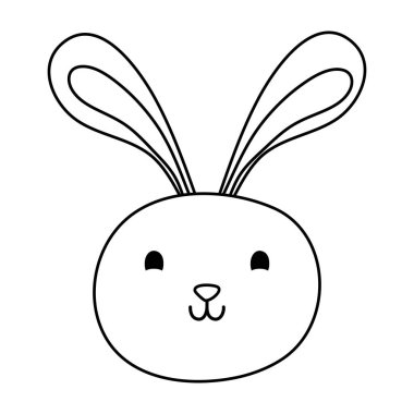 Küçük şirin paskalya tavşanı karakter çizgisi simgesi