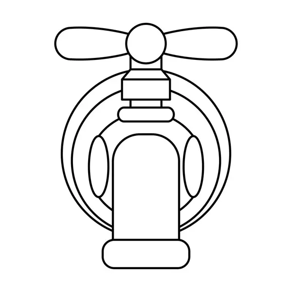 Grifo de agua grifo aislado icono — Vector de stock