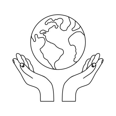 Dünya gezegenini kaldıran eller