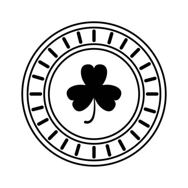 Aziz Patrick sikkesi ve yonca simgesi