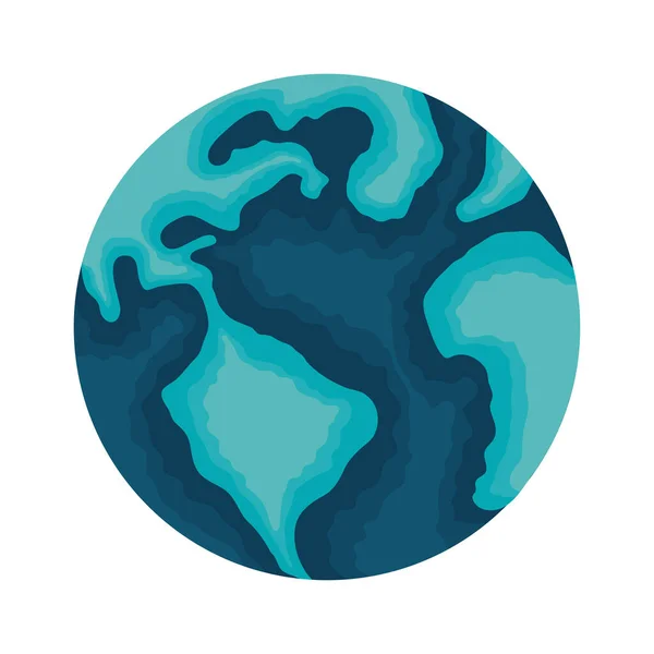 세계 행성 지구 청색 물의 날 아이콘 — 스톡 벡터