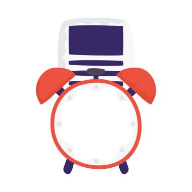 Kağıt belge izole edilmiş alarm saati aracı