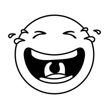 çılgın emoji yüzü aptallar gündüz çizgisi tarzı simge