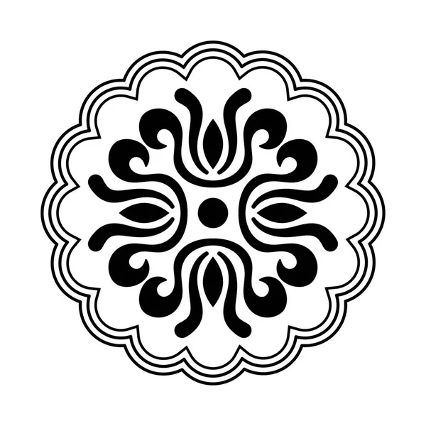 Sceau chinois toten ligne style icône — Image vectorielle