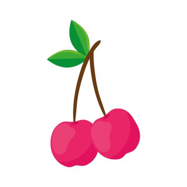 kiraz taze meyve, beyaz arka planda