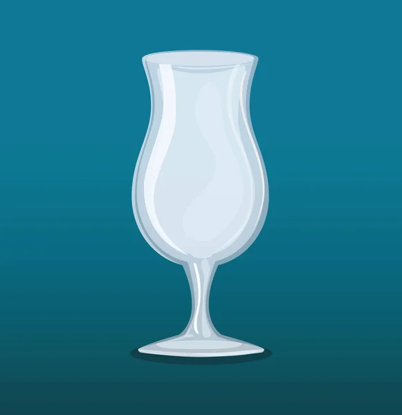 혼합, 투명 한 유리, 빈 컵 칵테일 — 스톡 벡터