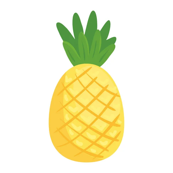 Verse ananas fruit in witte achtergrond — Stockvector