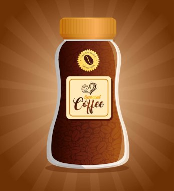 Marka modeli kahve, restoran, şirket kimliği modeli, özel kahve şişesi.