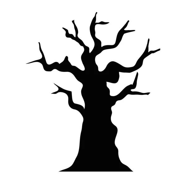 Icono del árbol seco sobre fondo blanco — Vector de stock