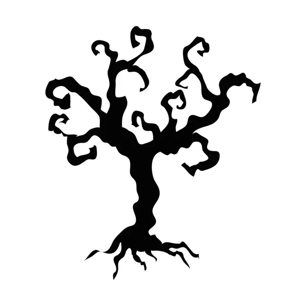 Icono del árbol seco sobre fondo blanco — Archivo Imágenes Vectoriales