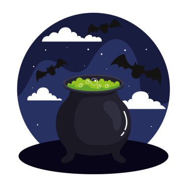 Cadılar Bayramı bayrağınız kutlu olsun Kazan ve yarasalar uçuşuyor