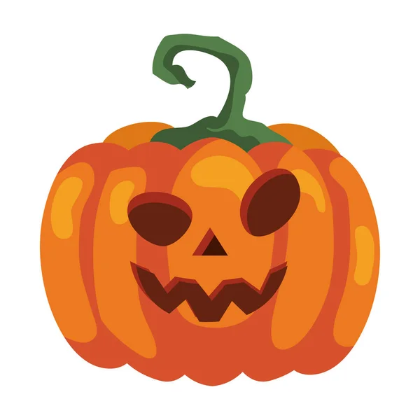 Halloween pumpa ikon, i vit bakgrund — Stock vektor