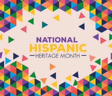 background, hispanic and latino americans culture, national hispanic heritage month in september and october clipart