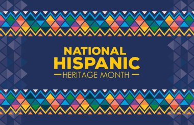 hispanic and latino americans culture, national hispanic heritage month in september and october, background or banner clipart