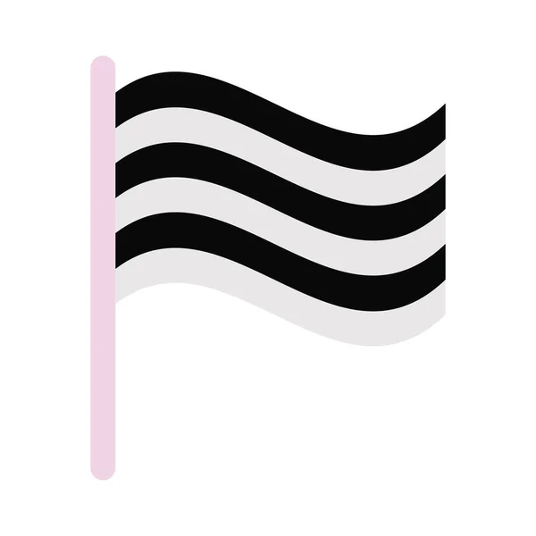 Bandera recta de orientación sexual multy icono de estilo — Archivo Imágenes Vectoriales