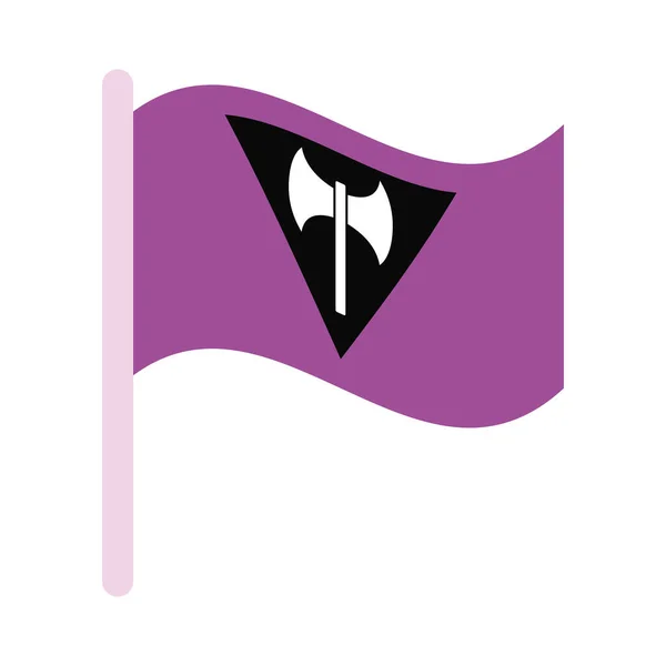 Bandera de orgullo lesbiana de orientación sexual multy icono de estilo — Archivo Imágenes Vectoriales