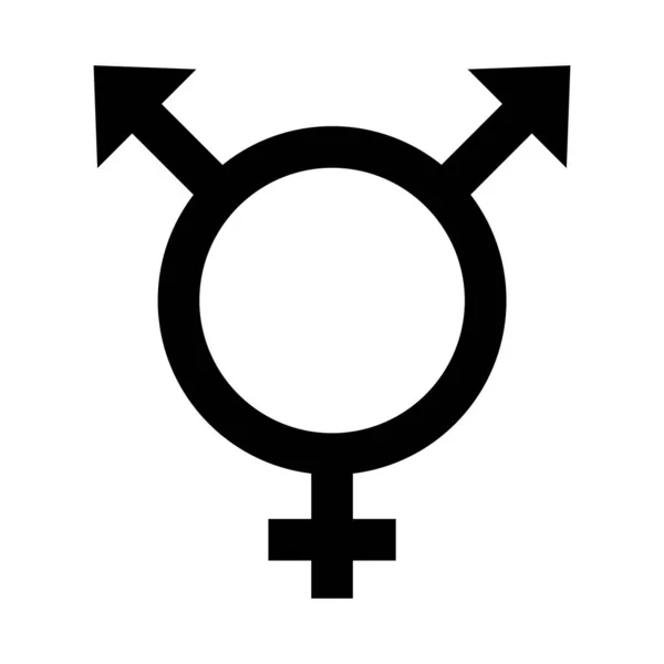 Homme bisexuel symbole de genre de l'orientation sexuelle ligne style icône — Image vectorielle