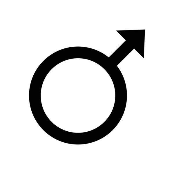 Cinsel yönelim çizgisi biçiminin erkek cinsiyet sembolü — Stok Vektör