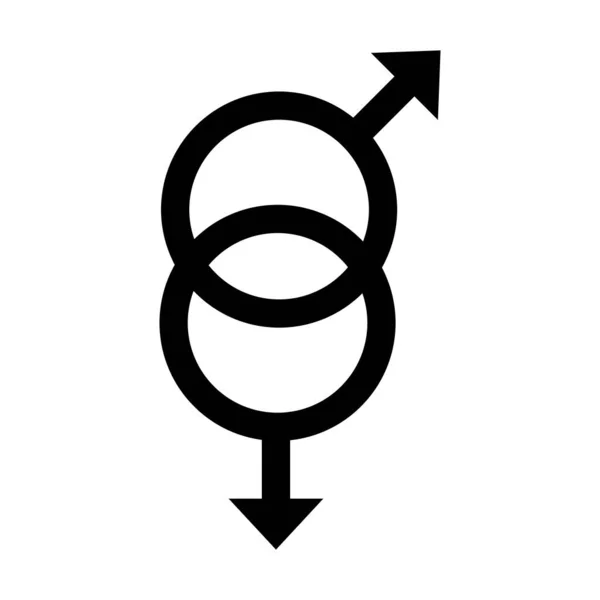 Gay gênero símbolo de sexual orientação linha estilo ícone — Vetor de Stock
