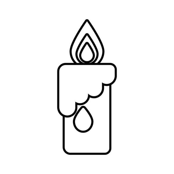 Icona stile linea candela diwali — Vettoriale Stock