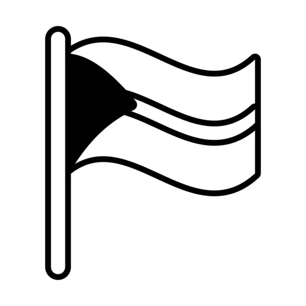 Drapeau de fierté demisexual de l'orientation sexuelle ligne style icône — Image vectorielle