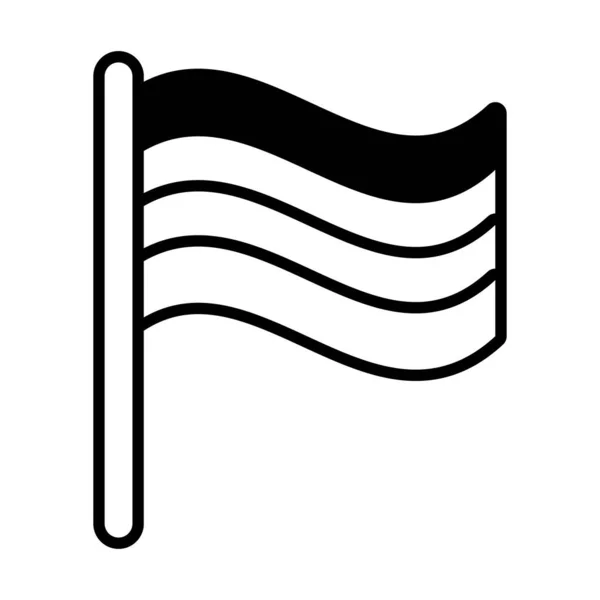 Asexuální pýcha vlajka sexuální orientace styl ikony — Stockový vektor