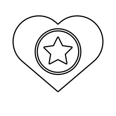 Amerika 'nın kalbindeki yıldız seçim çizgisi simgesi