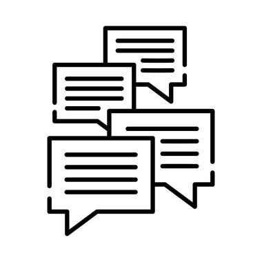 Konuşma baloncukları diyalog çizgisi biçimi simgesi