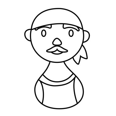 Ulusal bıyıklı bir İspanyol kökenli adam.