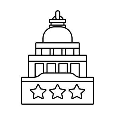 Kongre binası ABD seçim hattı biçiminde simge oluşturuyor