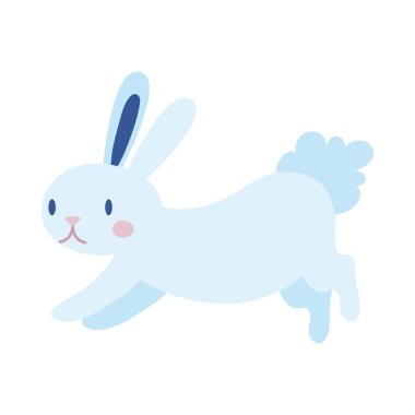 Sonbahar ortası şirin tavşan düz atlama simgesi