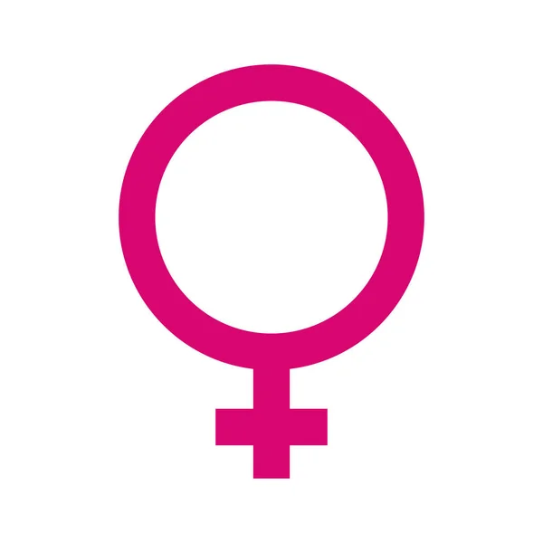Жіночий гендерний символ сексуальної орієнтації значок багатокласового стилю — стоковий вектор