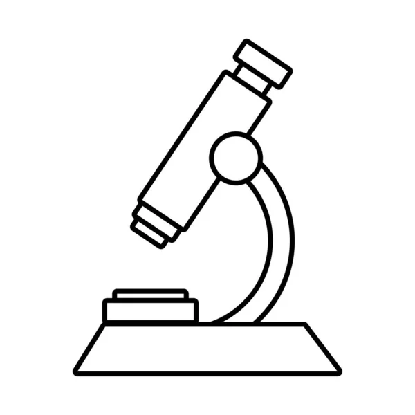 Ícone de estilo de linha de laboratório microscópio — Vetor de Stock