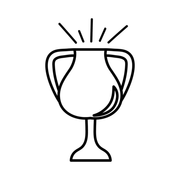 Trophy cup award line style icon — Stock Vector