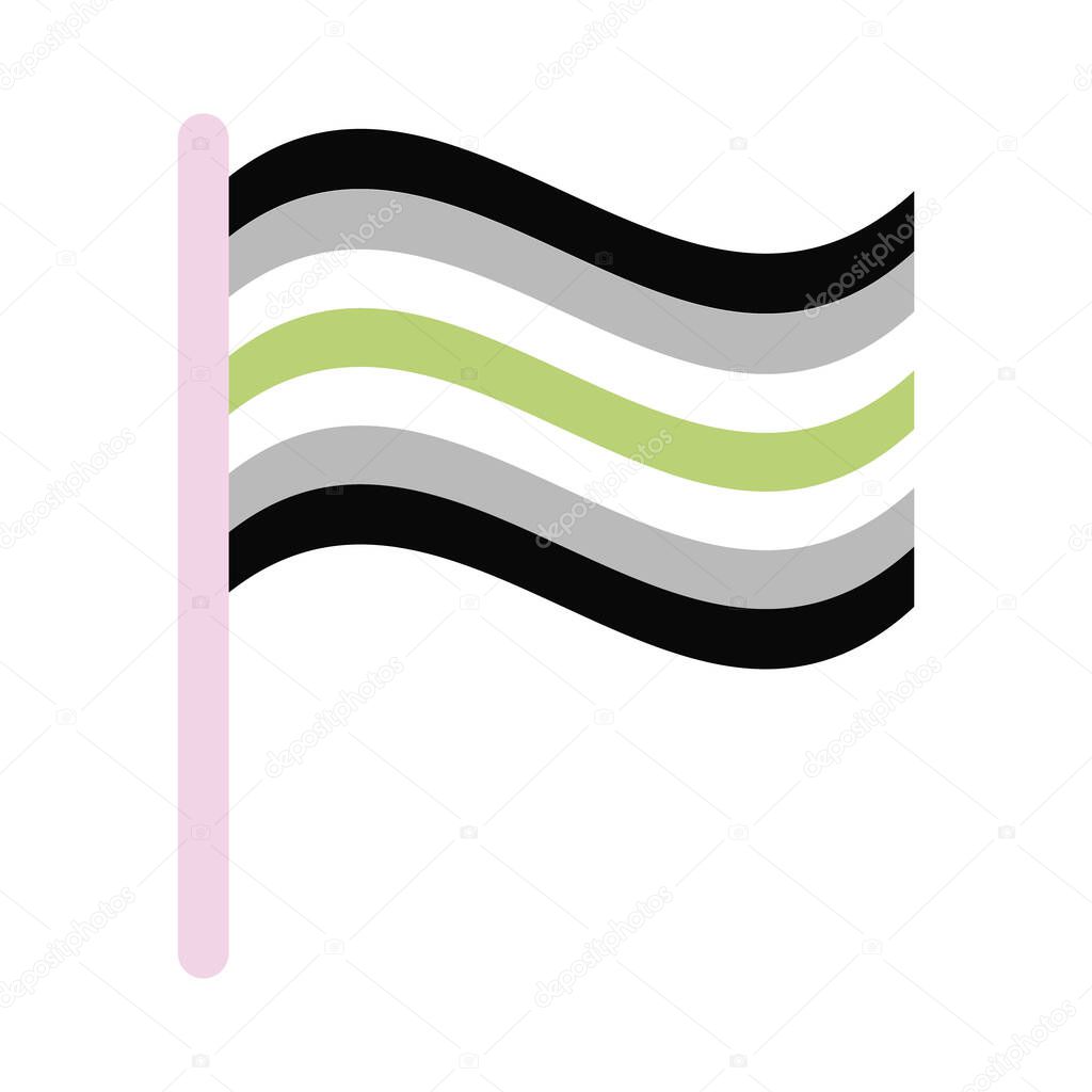 Agender Pride Flag Of Sexual Orientation Multy Style Icon Vector Illustration Design Larastock