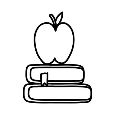 yığın ders kitapları ve elma okulu arz satırı simgesi