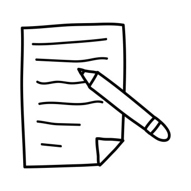 Kağıt okul arz satırı biçiminde kalem