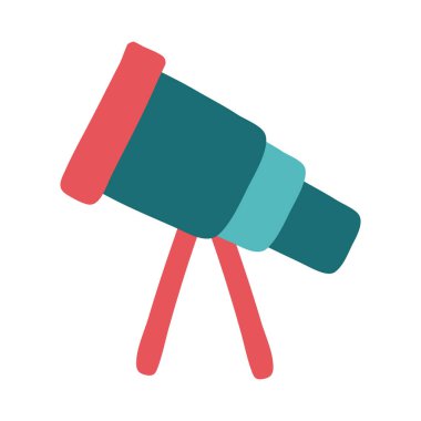 teleskop alanı aksesuar düz biçim simgesi