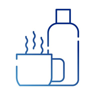 kahve fincanı ve termal gradyan biçim simgesi