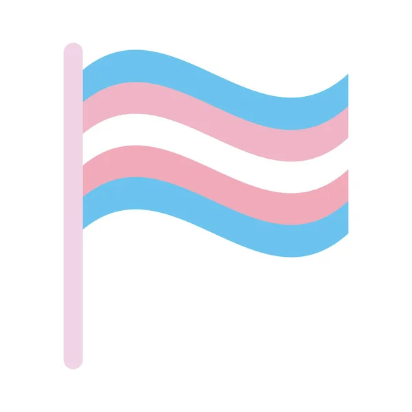 Transgender pride flag of sexual orientation multy style icon — Stock Vector